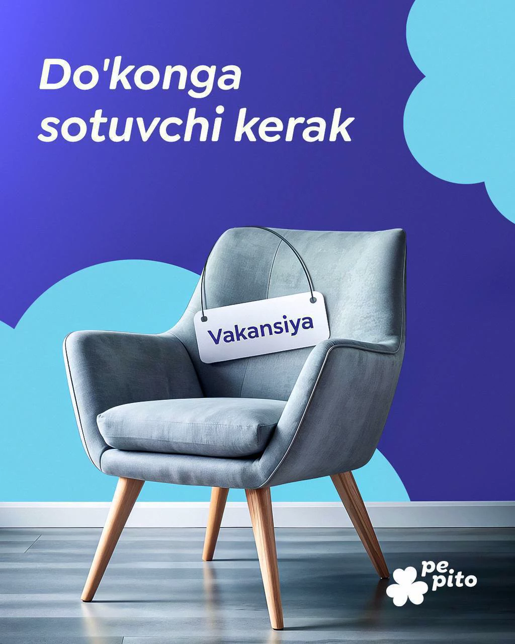 Pepito uz dokoniga sotuvchi-konsultant kerak
